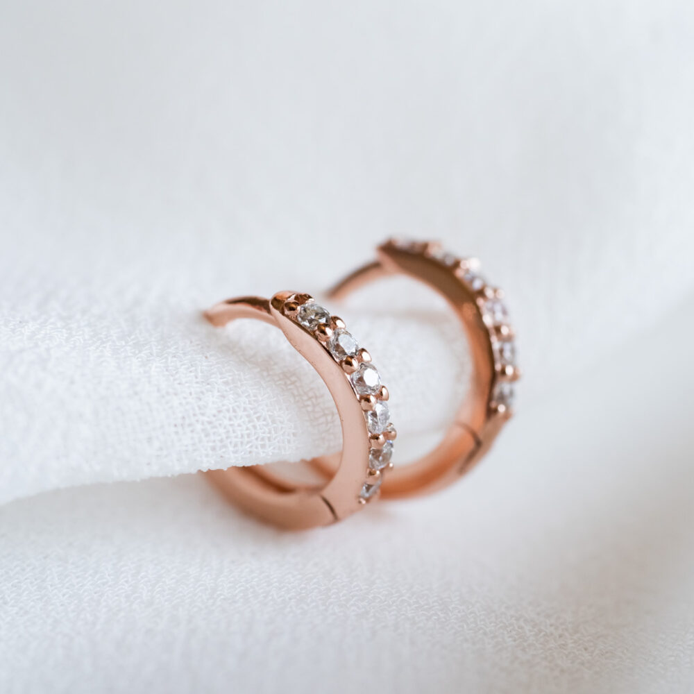 Medium hoops rose gold