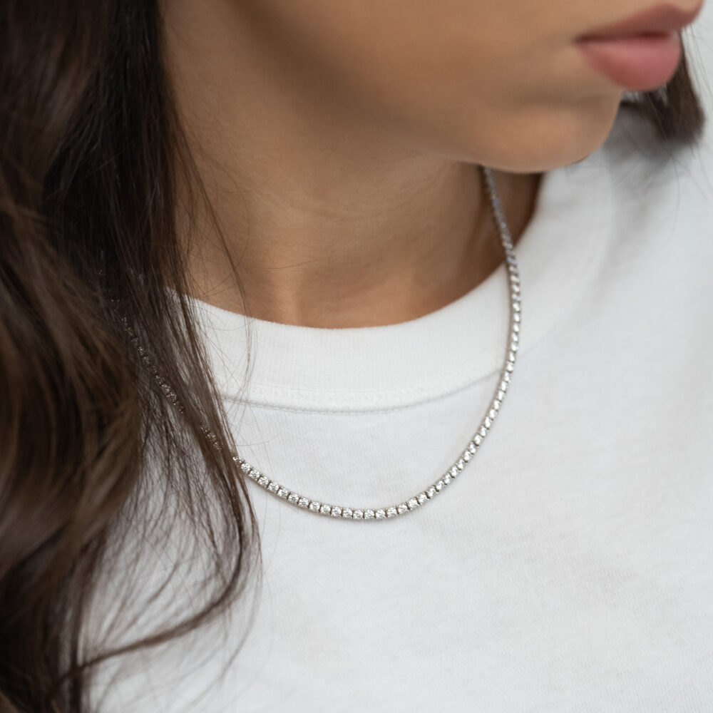 Collana tennis silver