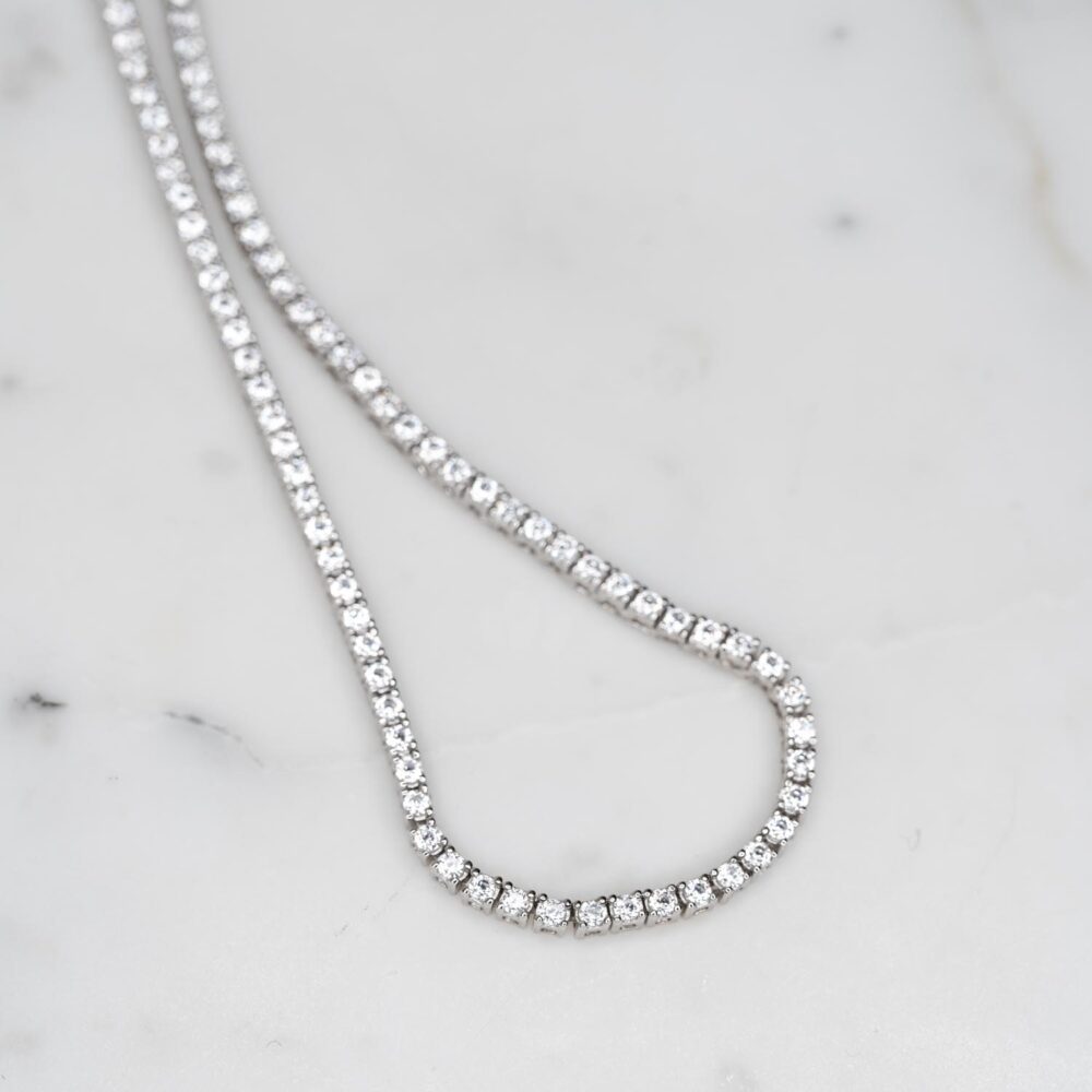 Collana tennis silver