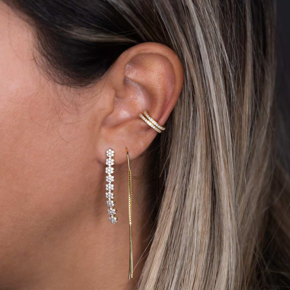 Orecchini Tennis Pop gold